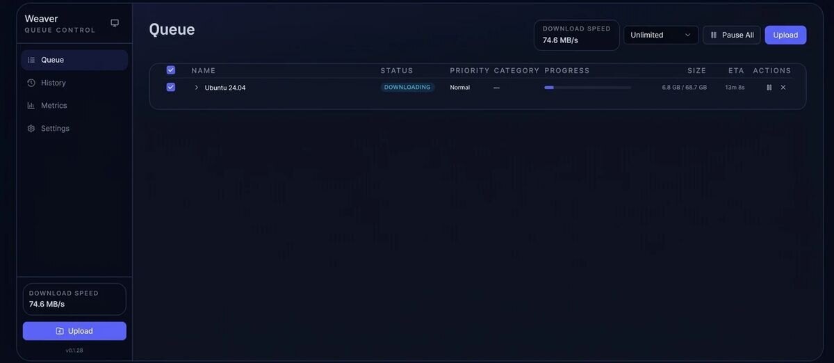 Weaver — Modern Usenet downloader