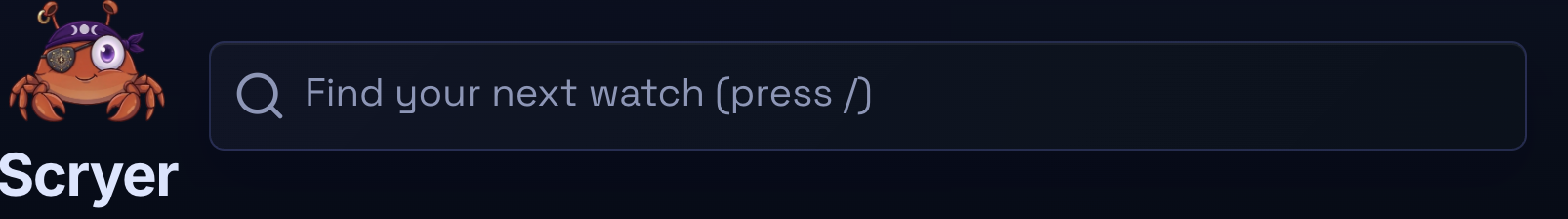 Global search bar in the Scryer header
